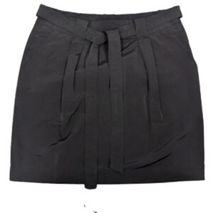 Women's black belted mini skirt size 10